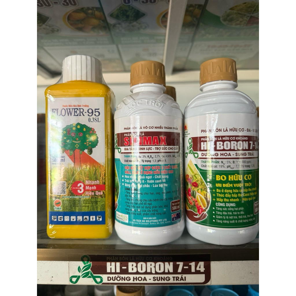 bộ đậu trái xanh gai( 500ml f95 + Silimax +hiboron 7-14)