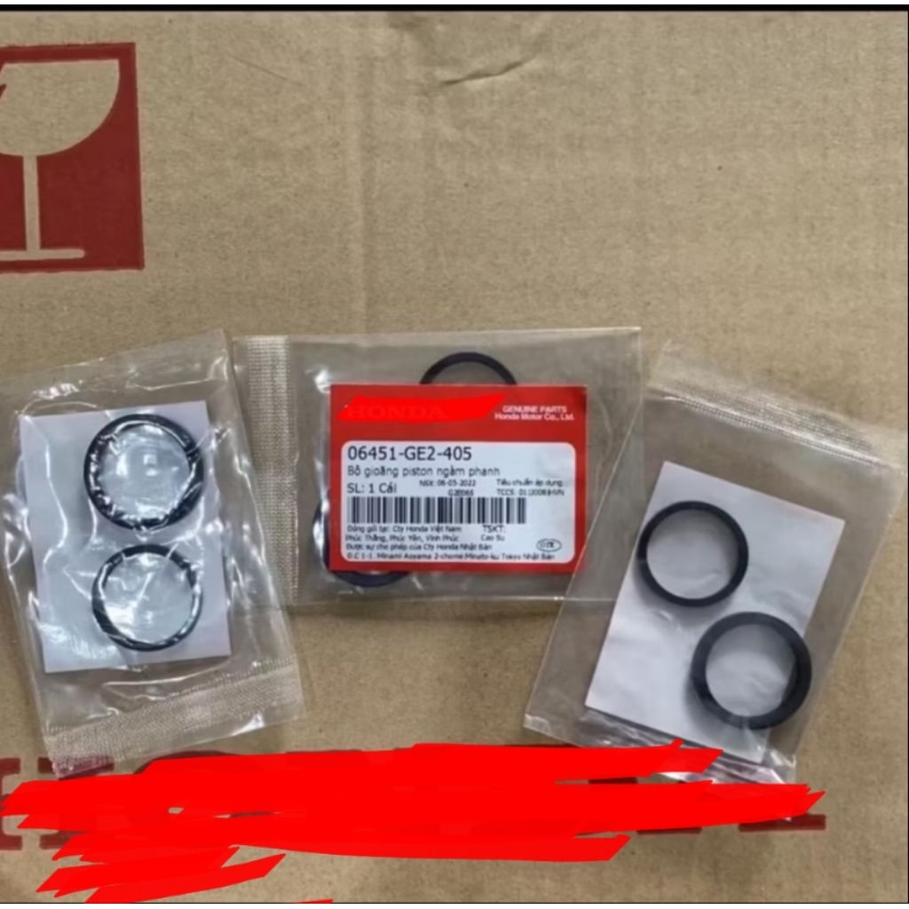 Bộ gioăng piston ngàm phanh WAVE RS100, RSX100,AB 110, (sh 2017-2019 má phanh trước abs cbs) 06451GE