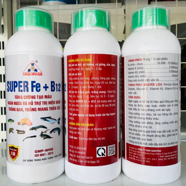 SUPER Fe+B12 1L - TẠO MÁU, HỖ TRỢ TRỊ TRẮNG GAN