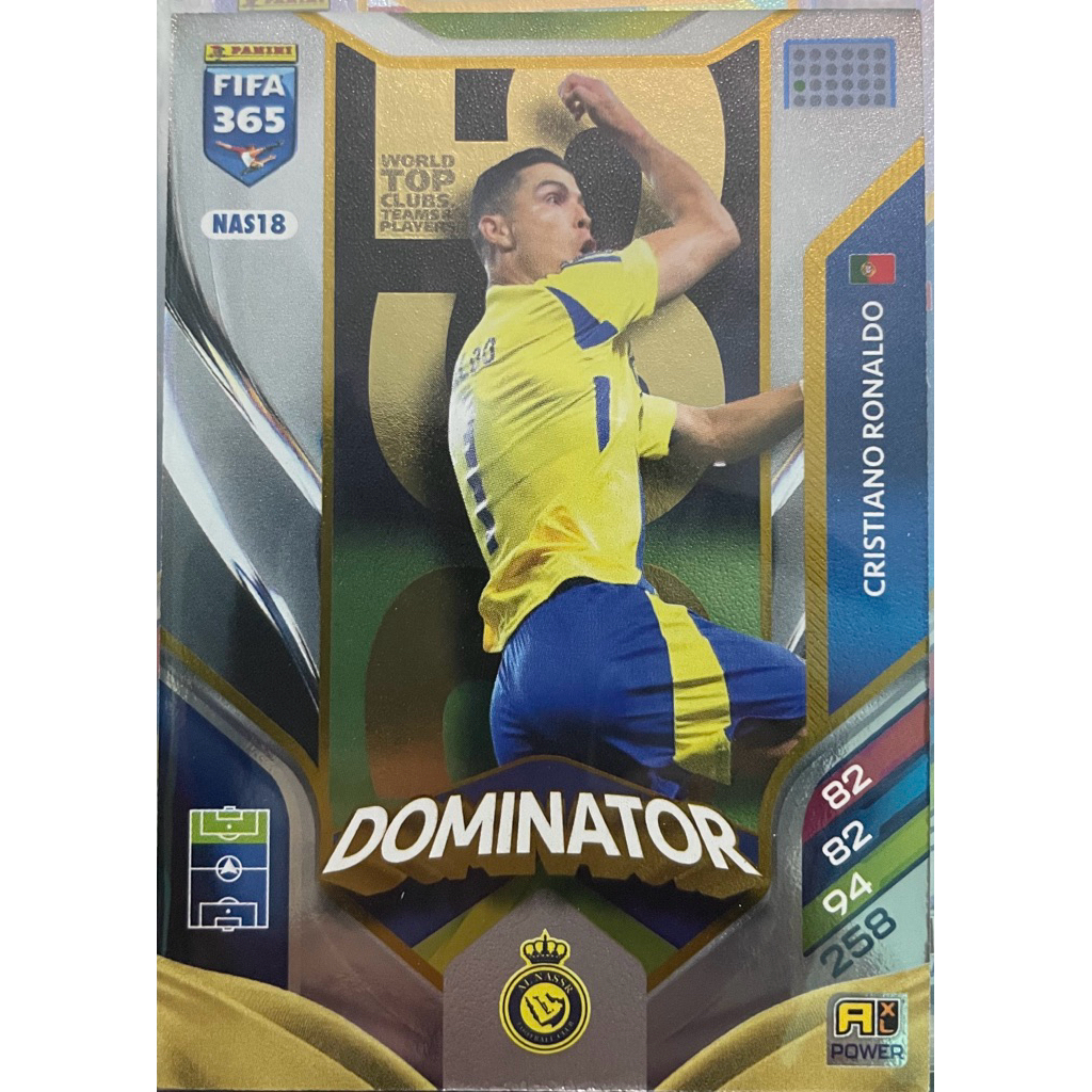 Thẻ Ronaldo CR7 Dominator Panini FIFA 365 Al Nassr Hologram