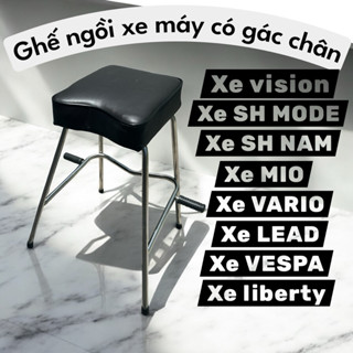 ghế đôn ngồi xe máy có gác chân dành cho xe vision shmode và các dòng xe ga khác