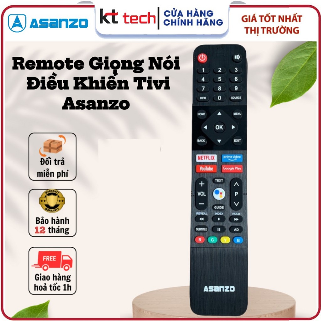 Remote Điều Khiển TIVI ASANZO ISLIM PRO 32S52//43S51//55U71 GIỌNG NÓI - Hàng Chính Hãng