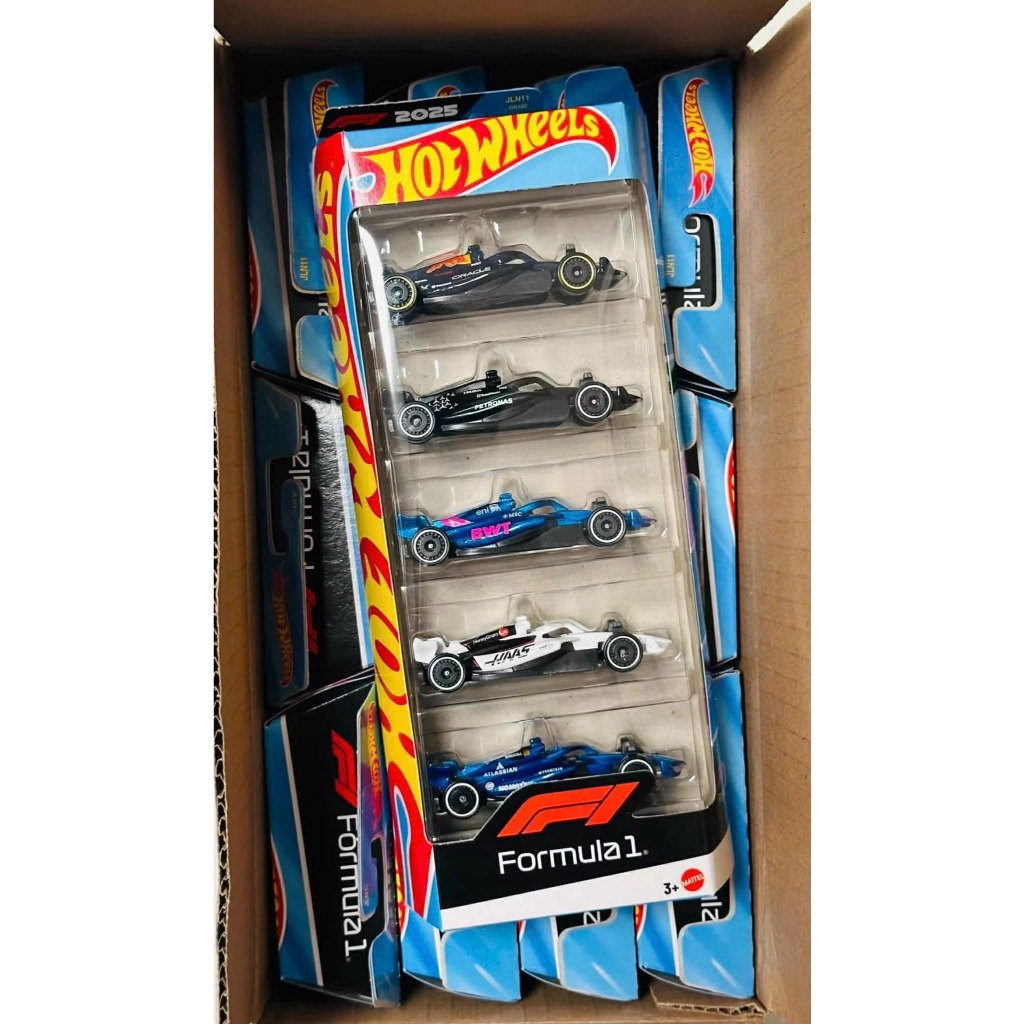 Hazel Shop - Xe mô hình Hot Wheels Pack 5 Formula 1 F1 2025