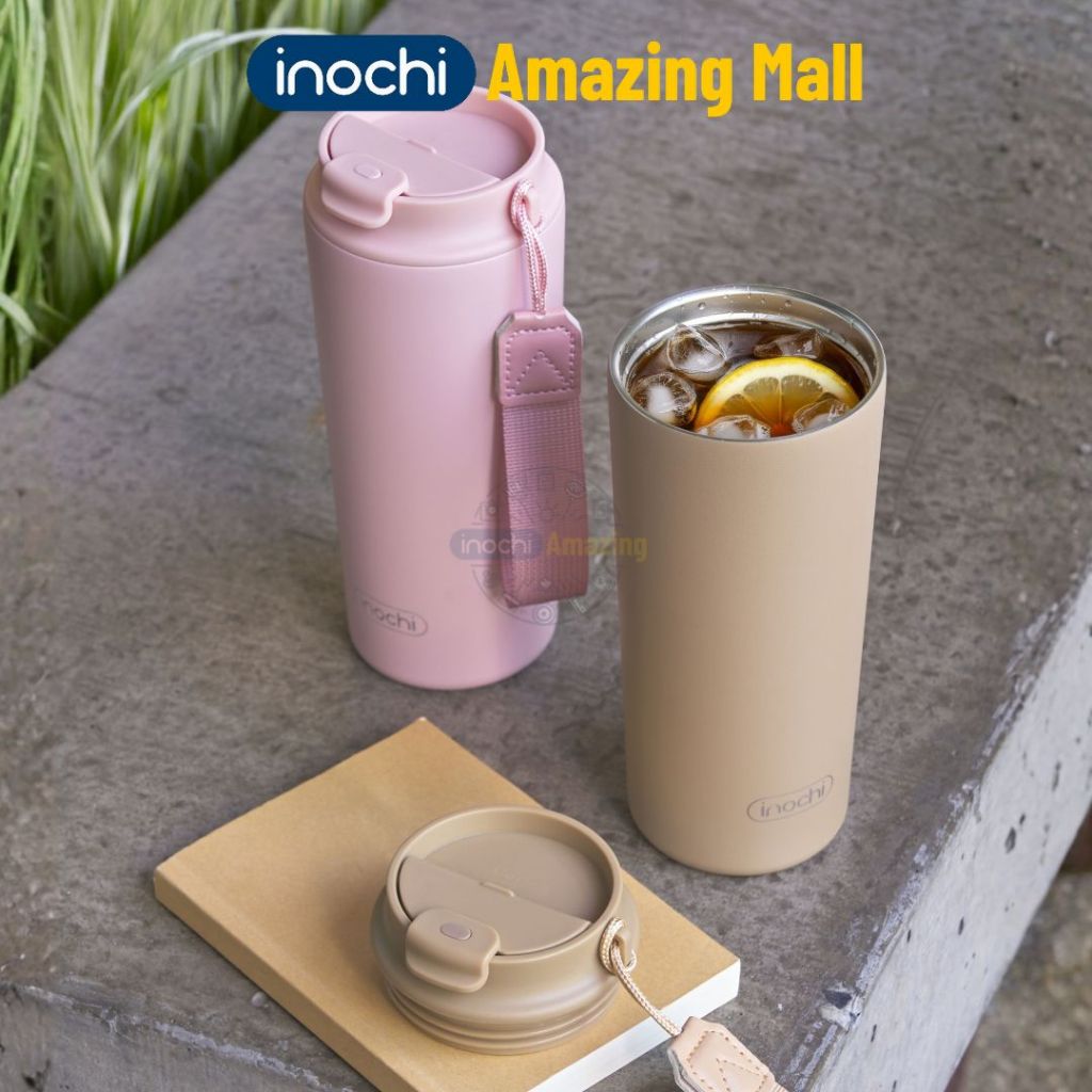 Bình Giữ Nhiệt Inochi Fuji Pace 540ml Inox 316 Cao Cấp dây xách tiện lợi Amazing Mall