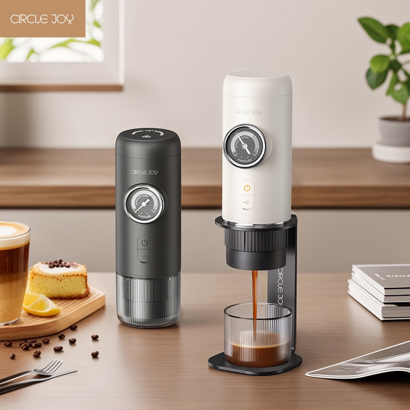 Circle Joy Máy Pha Cà Phê Mini Cầm Tay 20Bar - Espresso Di Động Dùng Cà Phê Bột & Viên Nén Nespresso