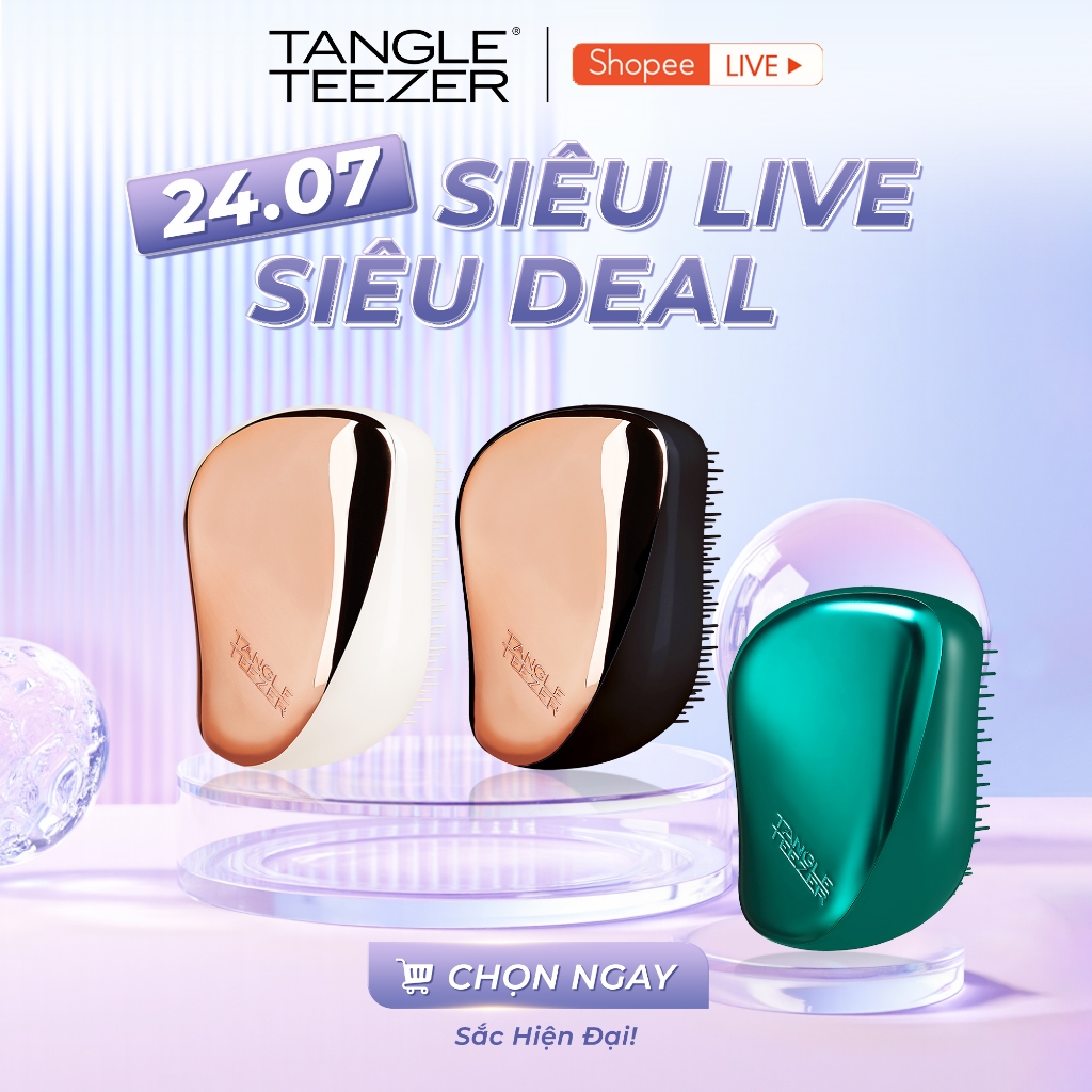 DINO X TANGLE TEEZER, Lược gỡ rối và tạo kiểu Tangle Teezer, Compact Styler, dành cho tóc thẳng và x