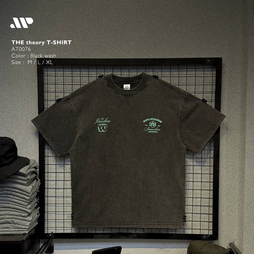 Áo thun cổ tròn Oversize The theory - AT0076 98% Cotton 360GSM | APEXSTUDIO