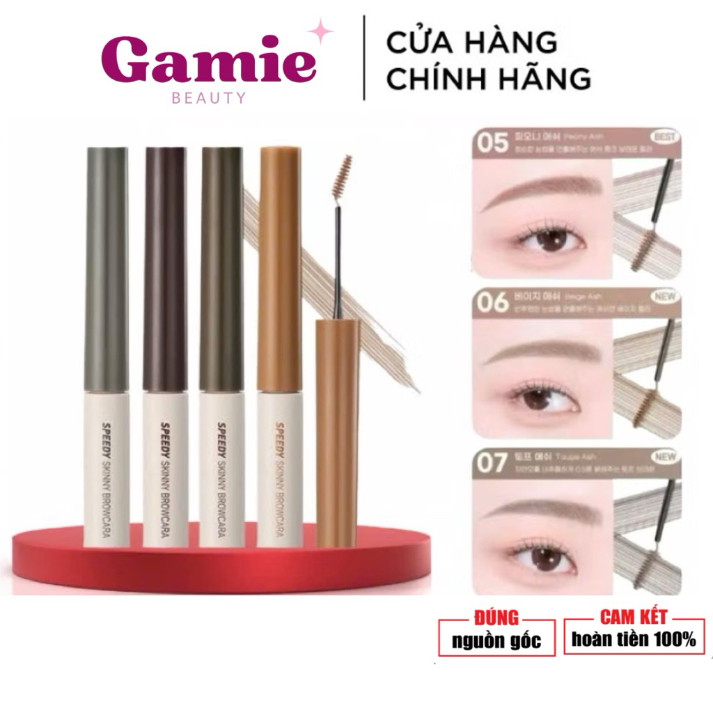 [PERIPERA] Mascara Chuốt Lông Mày Peripera Speedy Skinny Brow Mascara chải đều lông mày mà không bị 