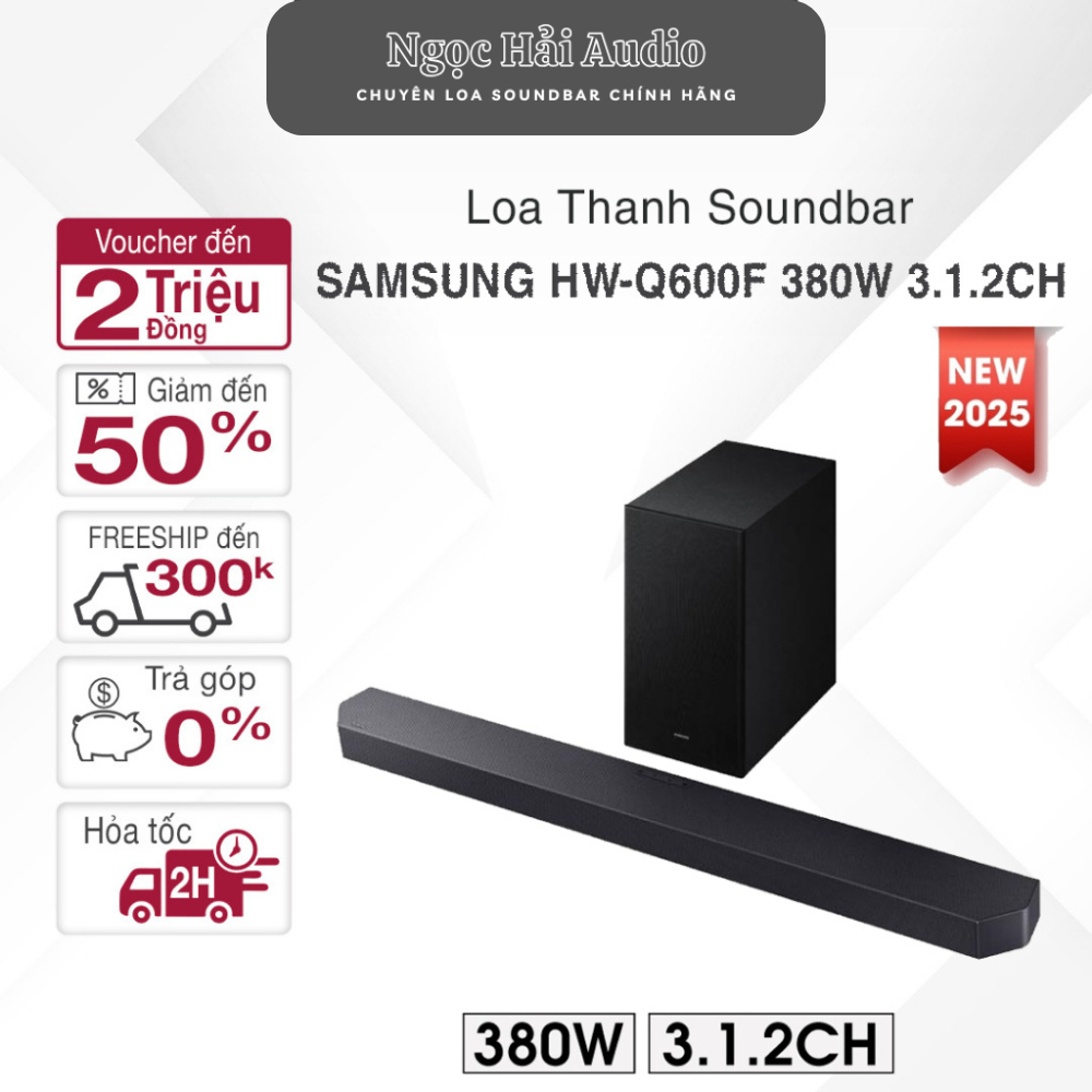 Soundbar Samsung 3.1.2ch 380W HW-Q600F/XV Chính Hãng 12 tháng