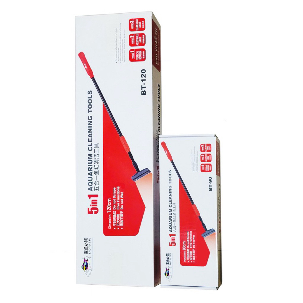DỤNG CỤ VỆ SINH BỂ CÁ ĐA NĂNG 5IN1 BAOYU- BT90 -  BT120. Siêu Tiện Lợi