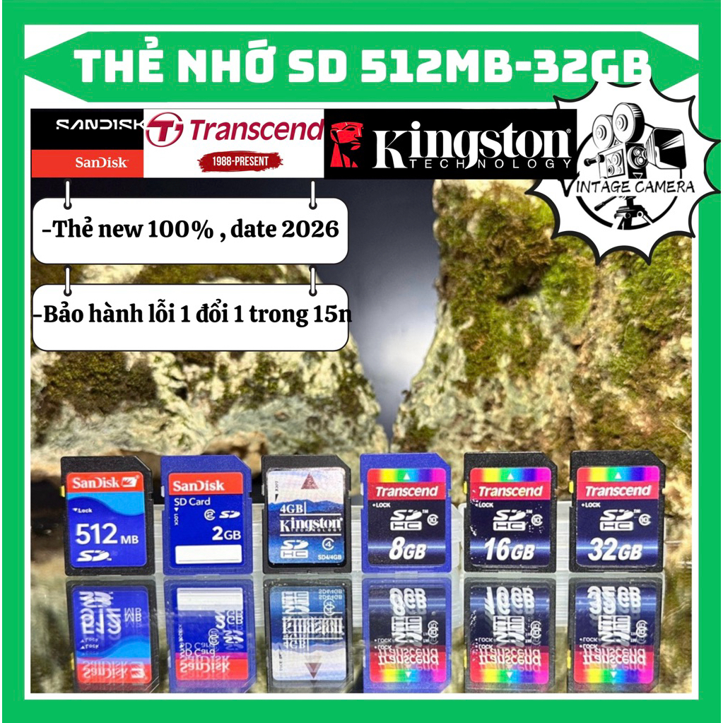 Thẻ nhớ SD 512MB / 2GB / 4GB / 8GB / 16GB / 32GB [ Hoả Tốc 4H ]