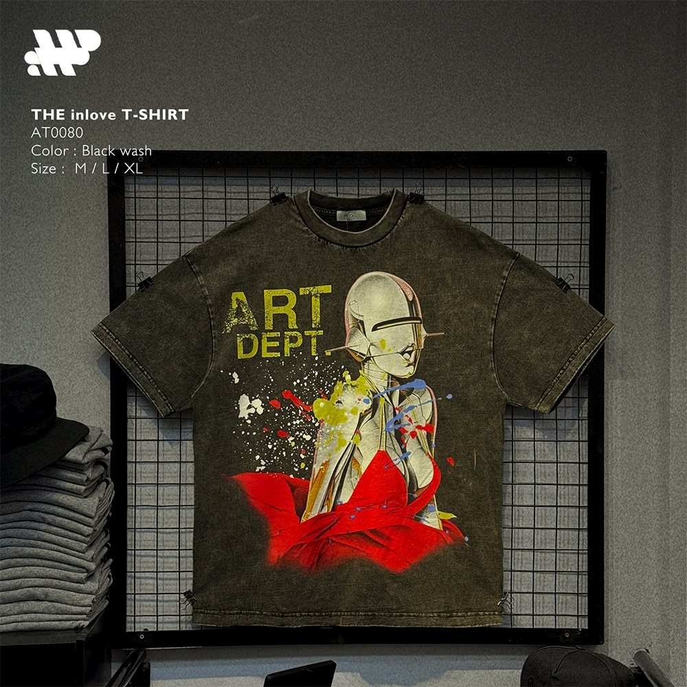 Áo thun cổ tròn Oversize The inlove - AT0080 98% Cotton 360GSM | APEXSTUDIO