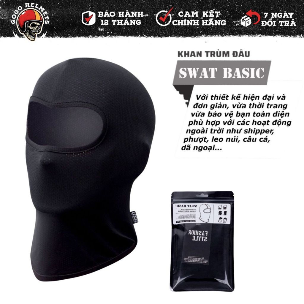 khăn phượt đa năng, khăn ninja đen
