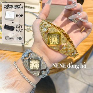 [MUA 1 TẶNG 3] Đồng Hồ Nữ Gossie Lắc Hoàng Kim Full Đá Bắt Sáng Sang Trọng- 2 Màu Lựa Chọn