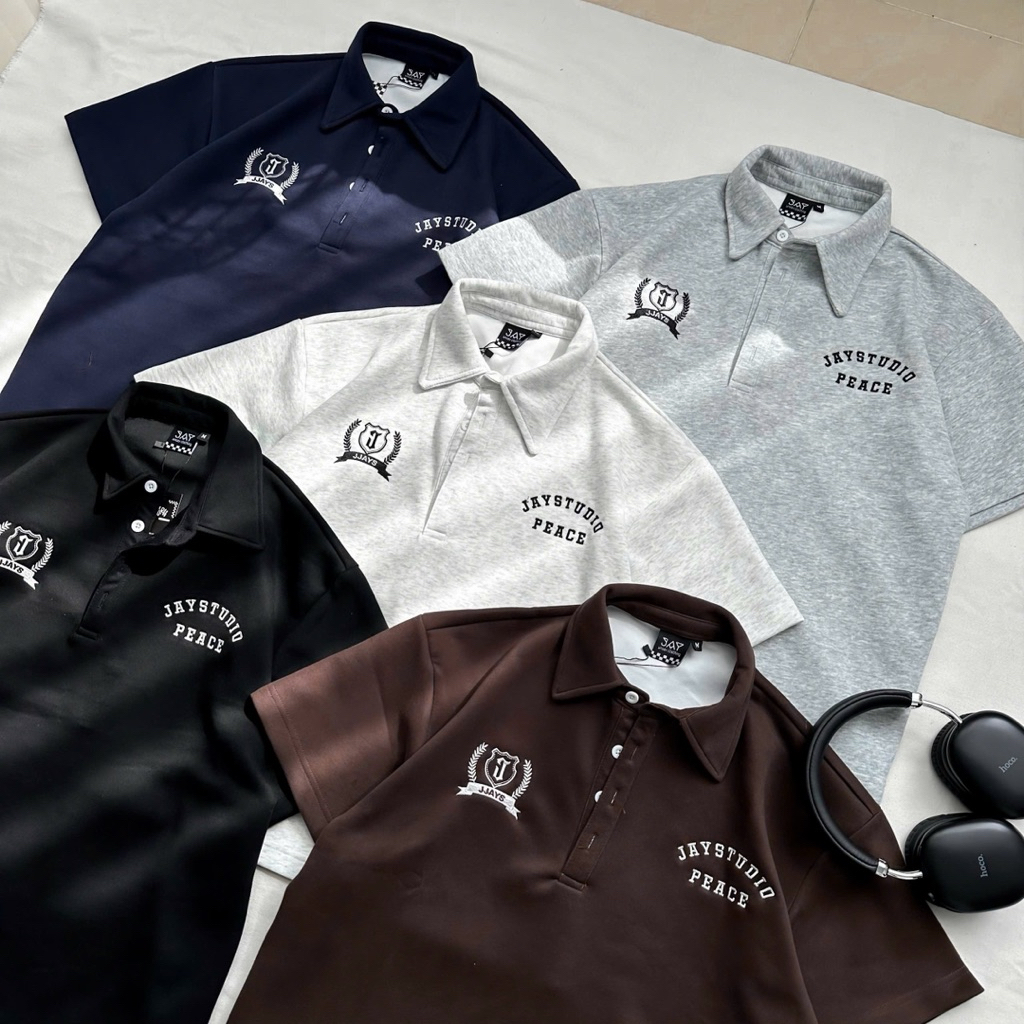 POLO PEACE FORM BOXY - Áo thun Polo 2Da form rộng nam nữ unisex 🖤 Áo phông boxy Brand Jaystoree | BigBuy360 - bigbuy360.vn
