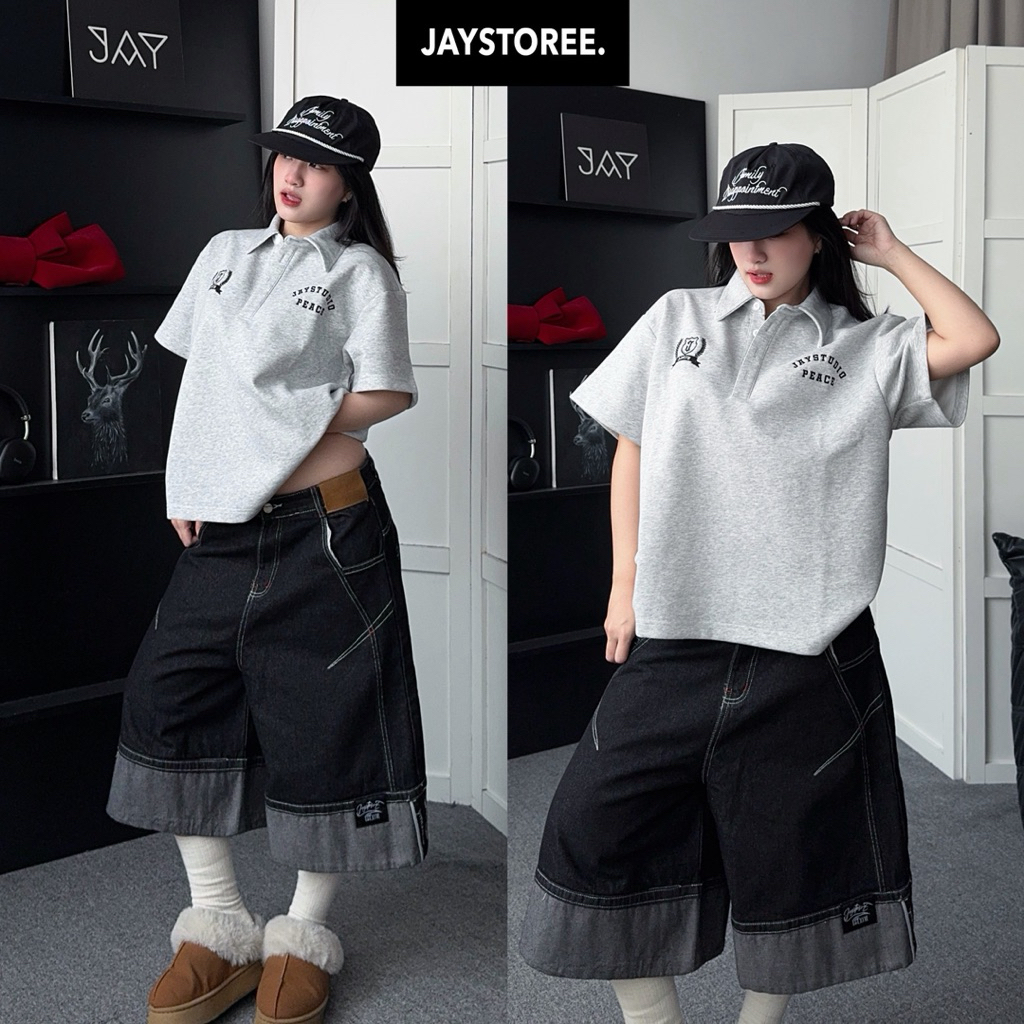 POLO PEACE FORM BOXY - Áo thun Polo 2Da form rộng nam nữ unisex 🖤 Áo phông boxy Brand Jaystoree | BigBuy360 - bigbuy360.vn