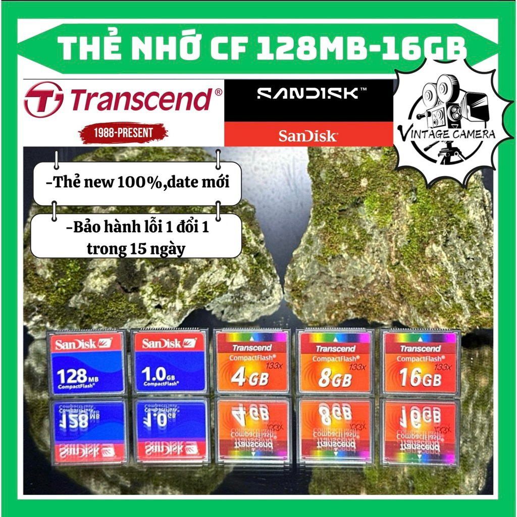 Thẻ nhớ CF 128MB / 1GB / 2GB / 4GB / 8GB / 16GB [ Hoả Tốc-4H-HN ]