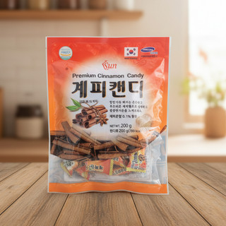 KẸO QUẾ CỨNG HÀN QUỐC BỊCH 200G ( date luôn mới)