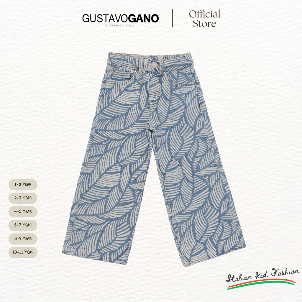 Quần jeans dài bé gái Gustavo Gano - KALIA - BLUE PATTERN