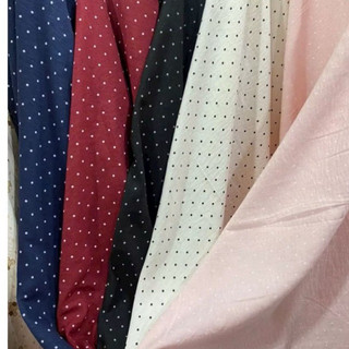 ✨RẺ ĐẸP✨ Vải đũi cotton chấm bi nhỏ – Vải đũi mềm mát may váy áo nữ, đồ bộ khổ 1m5