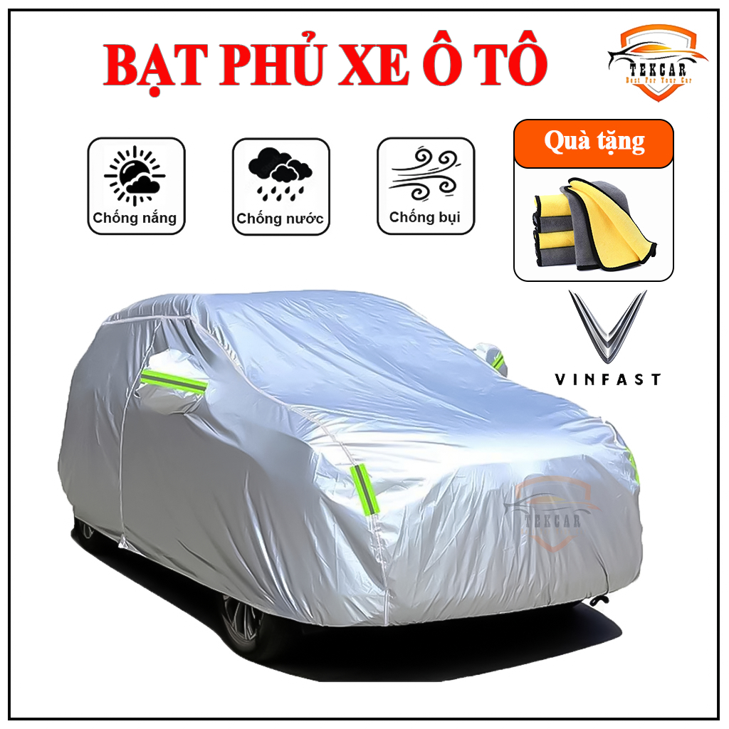 Bạt Phủ Ô Tô VinFast Limo Green, Fadil, VFe34, VF3, VF5, VF6, VF7, VF8, VF9 Áo Bạc Che Xe Chống Nóng, Chống Nước Loại 2
