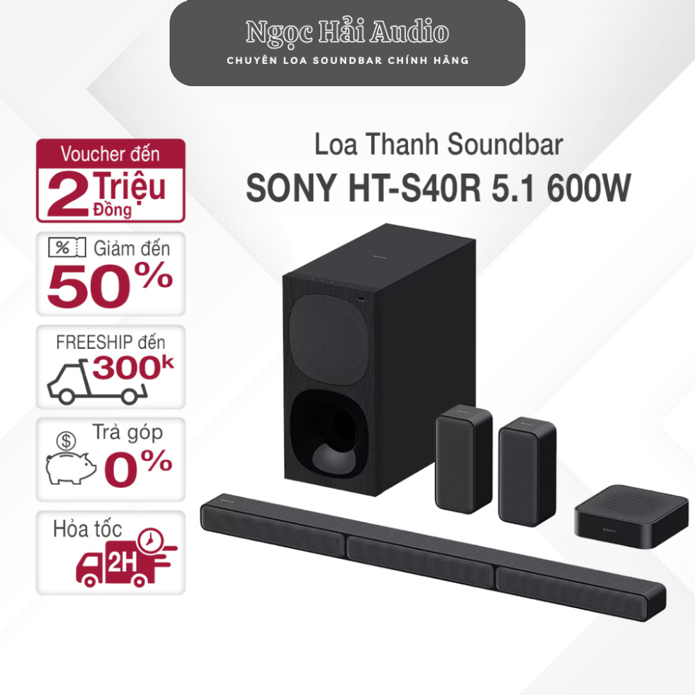 Loa Thanh Soundbar Sony HT-S40R 600W 5.1CH - Hàng chính hãng