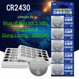 Vỉ 5 Pin CR 2430 Dạng Cúc Áo - Dành cho các thiết bị điện tử