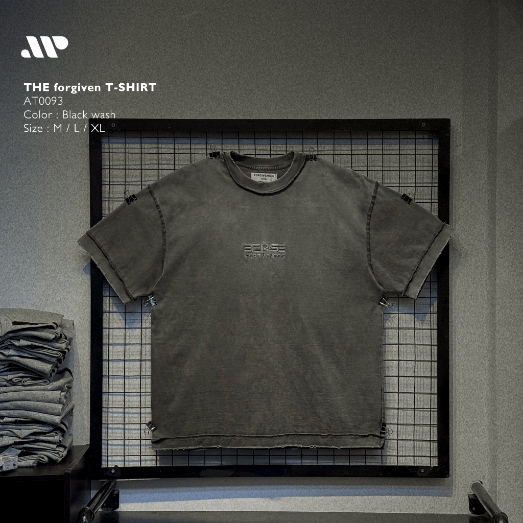 Áo thun cổ tròn Oversize The forgiven - AT0093 98% Cotton 360GSM | APEXSTUDIO