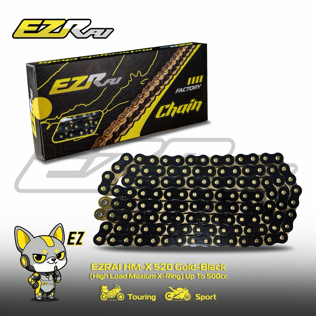 Sên EZRai HM-X 520, 120 mắt, Gold Black, Gold (Vàng đen, vàng)