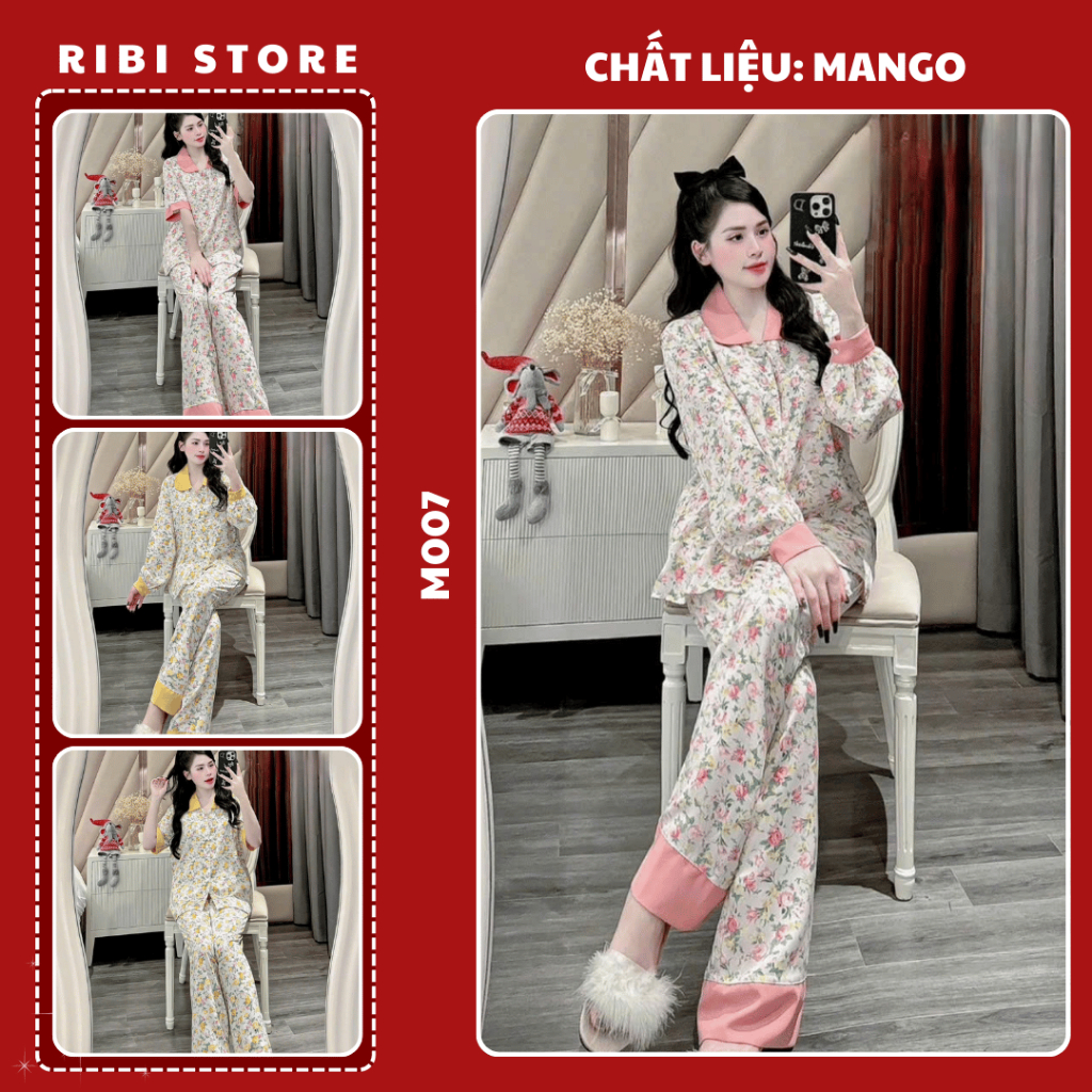 Bộ đồ ngủ pijama nữ cao cấp M007, bền đẹp