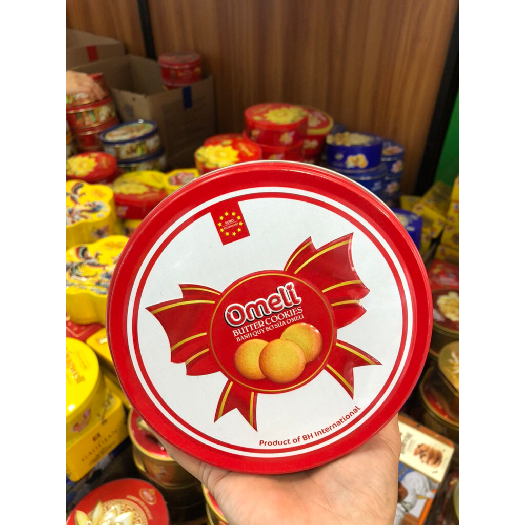 Bánh quy hộp thiếc Omeli mẫu mới 2026