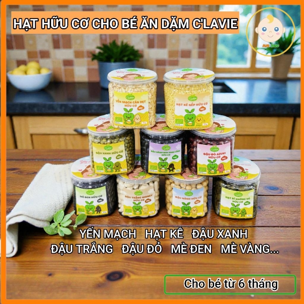 Hạt hữu cơ cho bé ăn dặm từ 6 tháng: C'Lavie, Markal, Sottolestelle