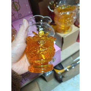 Đèn Dầu Thủy Tinh Cao Cấp 039 – Đèn Thắp Sáng Bàn Thờ Phật, Gia Tiên, Phong Thủy
