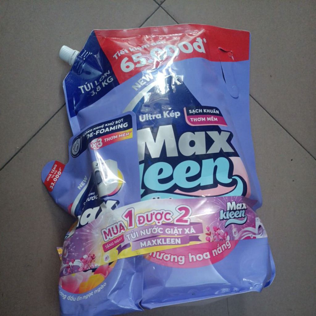 Nước giặt Max kleen hương hoa nắng 3.8 kg