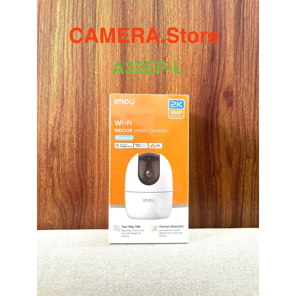 [ COMBO 5 Bộ Camera A32EP + Thẻ xịn 64GB + Đế ]  IMOU Ranger 2 A32EP 3MP ,Xoay 360 độ,