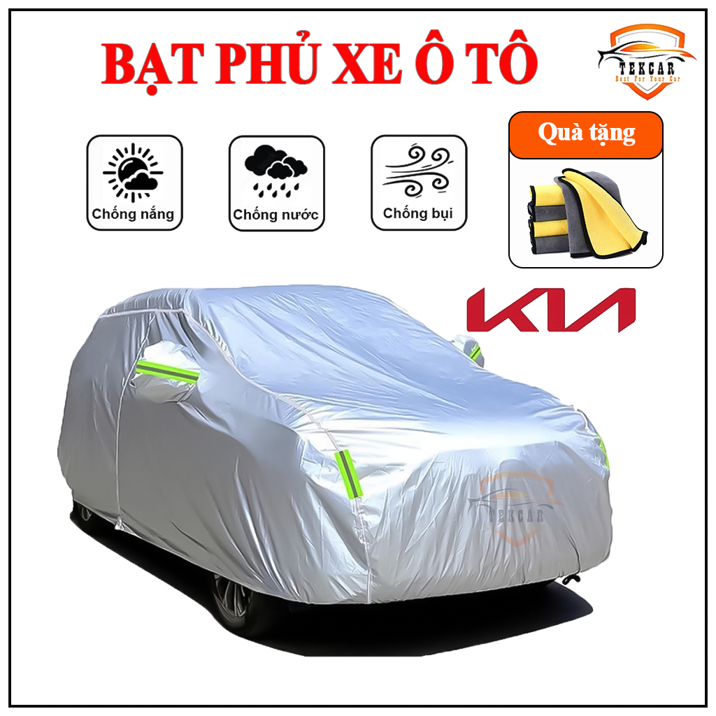 Bạt Phủ Ô Tô Kia Seltos, Morning, Soluto, Cerato, K3, K5, Sorento, Bạt Trùm Xe Hơi Phủ Bạc, Chống Nắng, Chống Mưa Loại 2