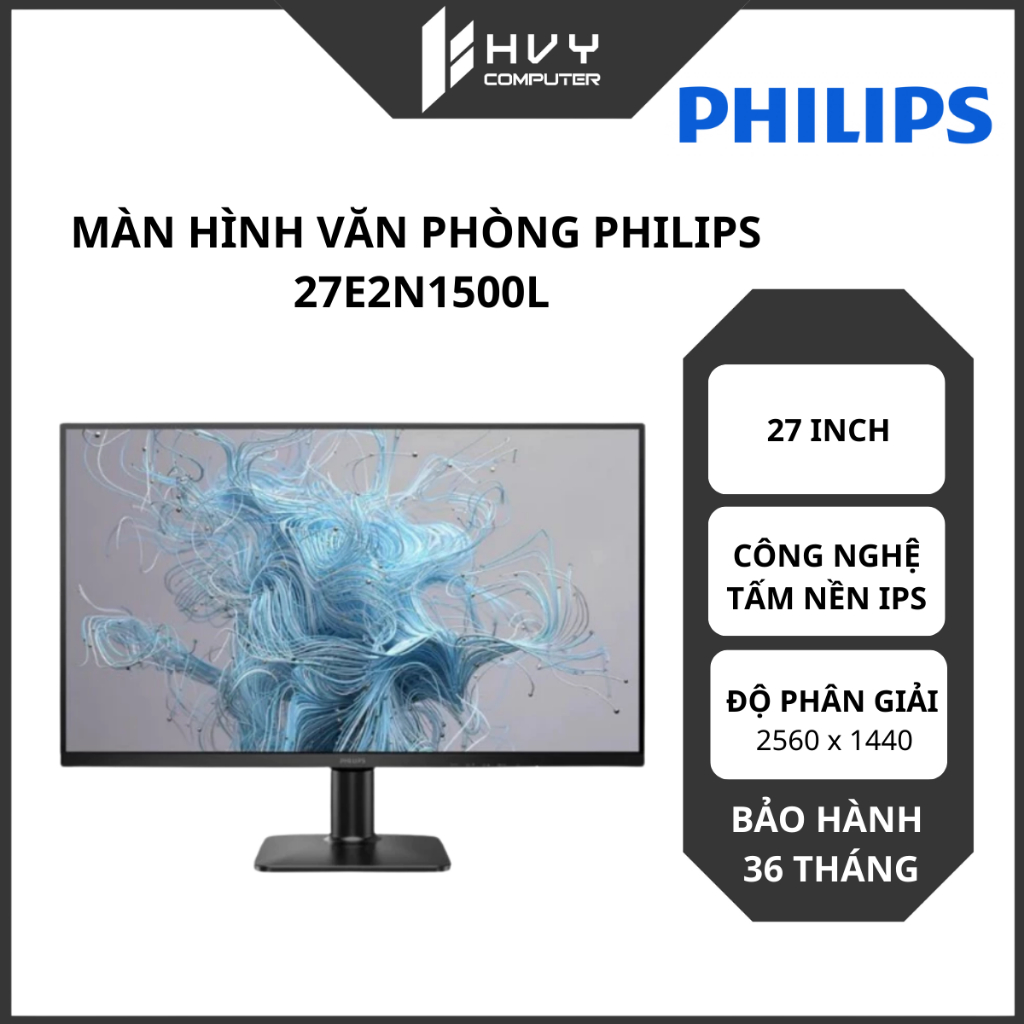 Màn hình Philips 27E2N1500L 27Inch, 2K, IPS, 75Hz, Màn hình phẳng - Hàng chính hãng