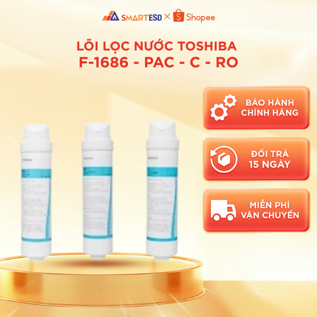 Lõi lọc nước Toshiba F-1686 - PAC - C - RO (Bộ lọc dùng cho TWP-N1686UV/1843SV) - Hàng chính hãng