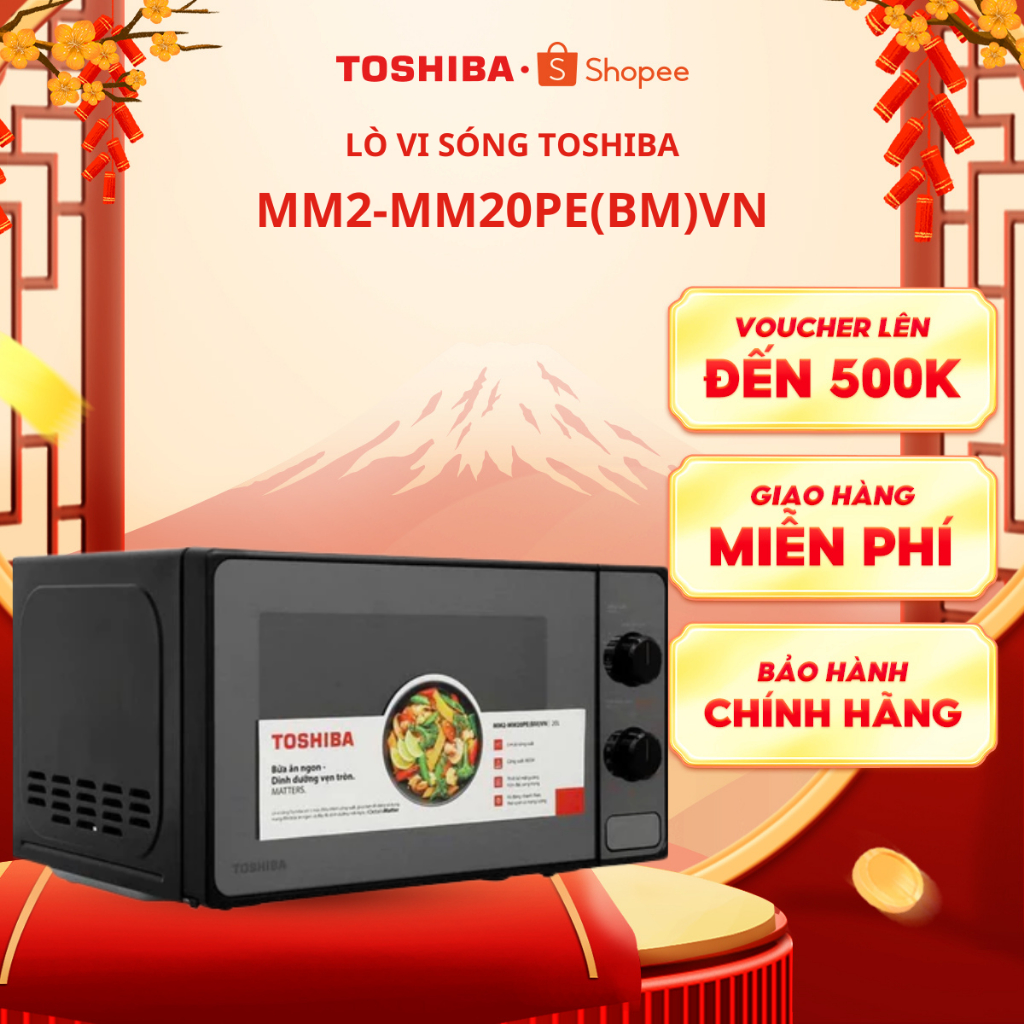 Lò vi sóng Toshiba MM2-MM20PE(BM)VN- Công suất 800W - Bảo Hành 12 Tháng
