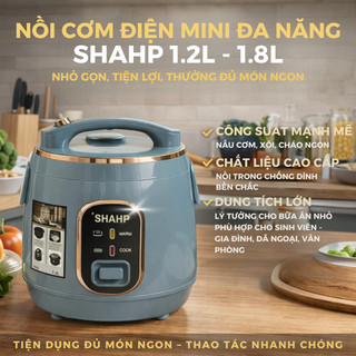 Nồi Cơm Điện SHAPP Dung Tích 1.2L-1.8L, Thế Hệ Mới Thiết Kế Sang Trọng, Chống Dính Cực Tốt