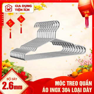 Móc Treo Quần Áo INOX 304 Loại Dày, Móc Phơi Chắc Chắn, Chịu Lực Tốt Kích Thước 3mmx42cm