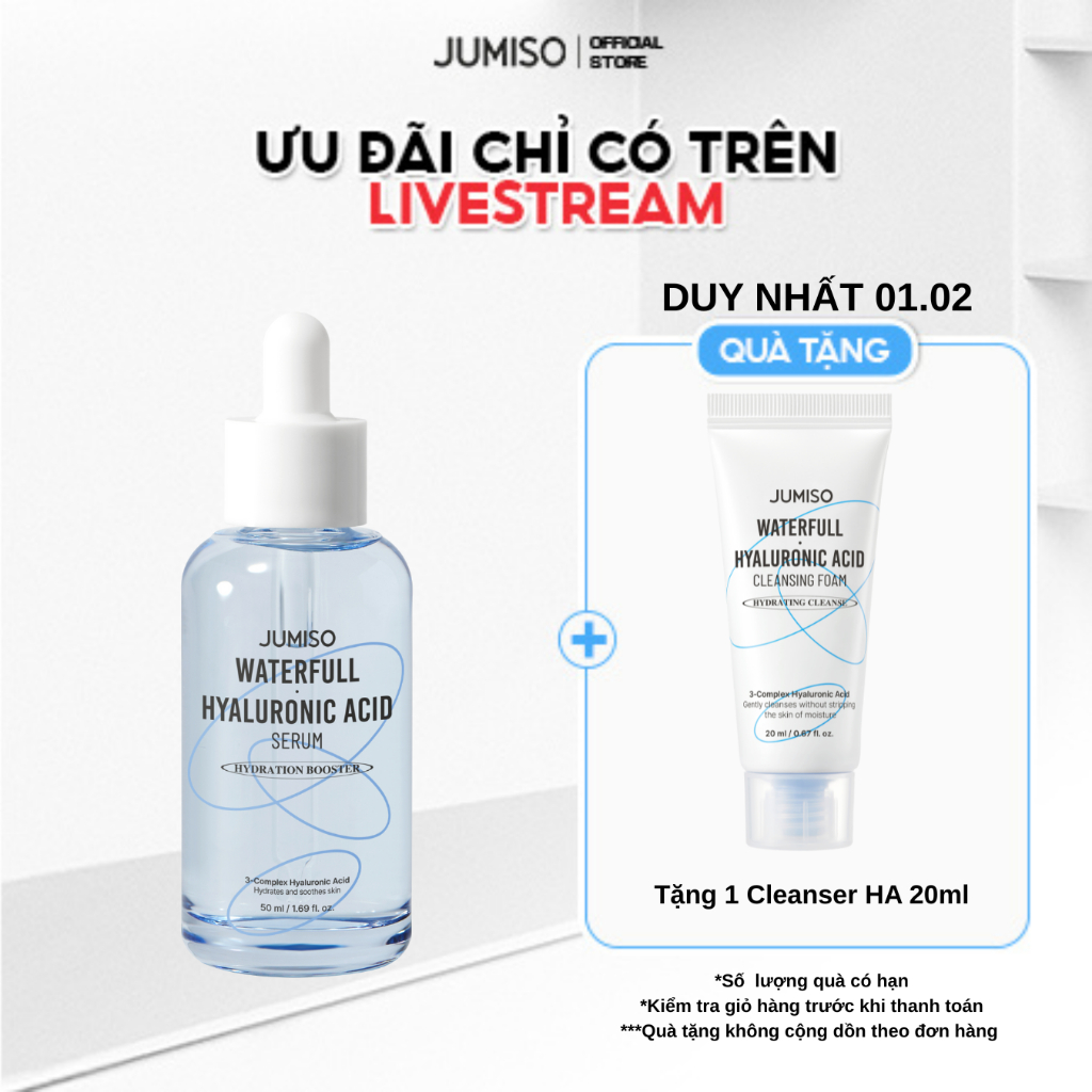 [KOL - LIVE] Tinh chất dưỡng ẩm JUMISO Waterfull Hyaluronic Acid Serum 50ml