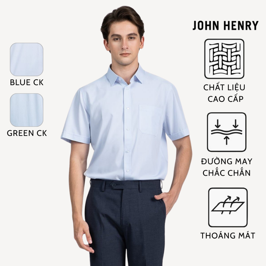 Áo Sơ Mi Nam Công Sở Tay Ngắn  - JOHN HENRY Shop