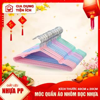 Combo 10 cái hoặc 20 cái Móc quần áo nhôm bọc cao su loại 40cm