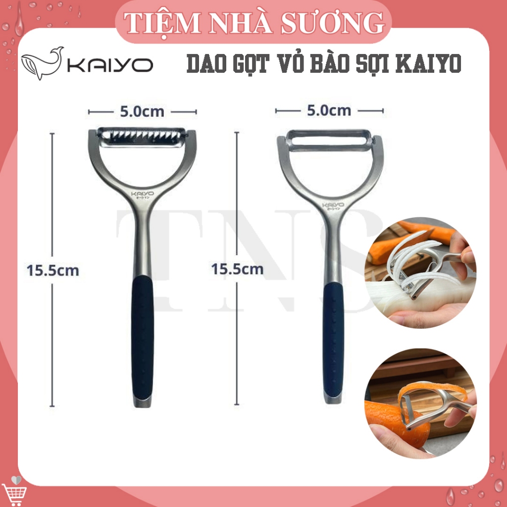 Dao gọt vỏ bào sợi Kaiyo, dụng cụ bào sợi, bào vỏ cao cấp không gỉ, hàng chính hãng Kaiyo
