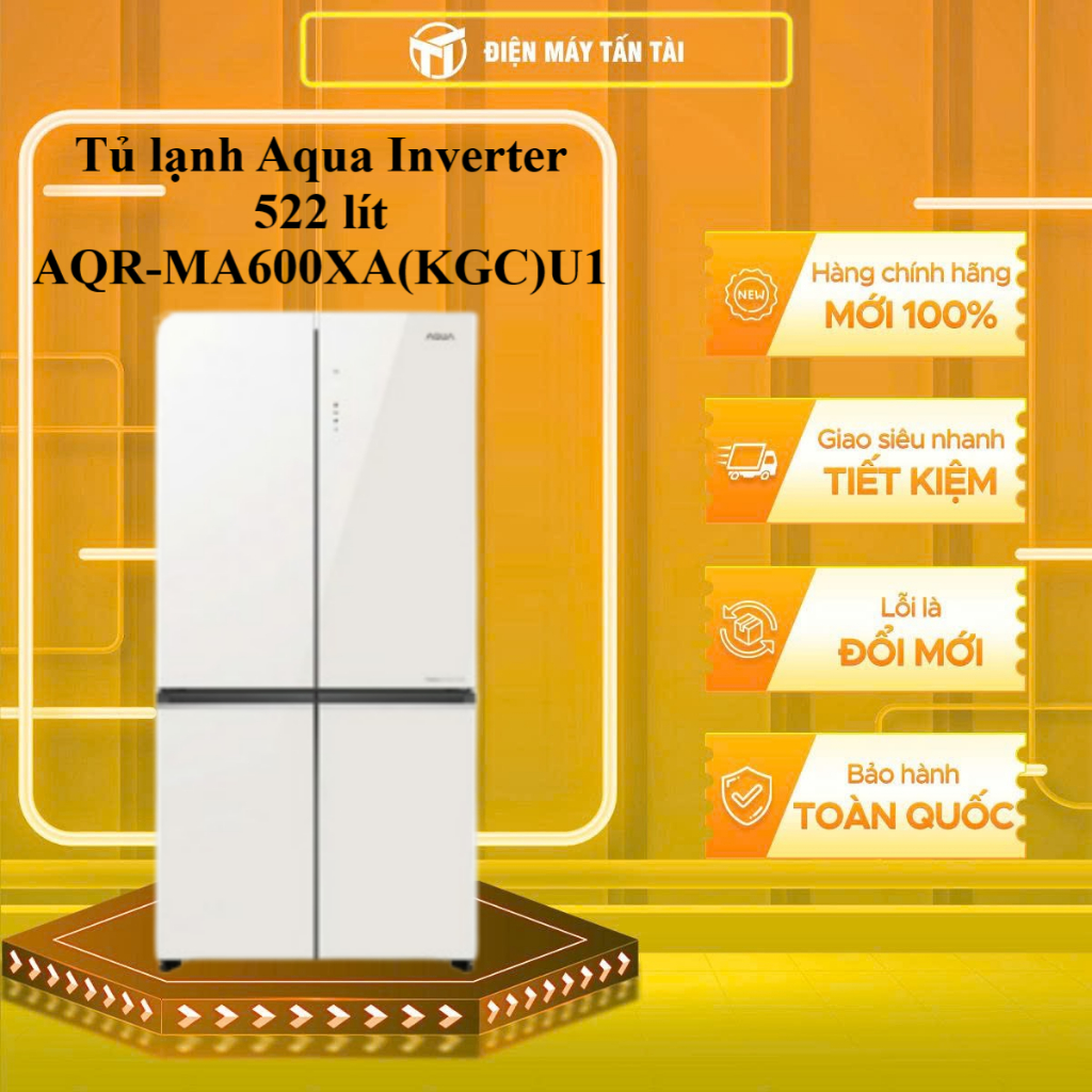 AQR-MA600XA(KGC)U1 - Tủ lạnh Aqua Inverter 522 lít AQR-MA600XA(KGC)U1V - GIAO TOÀN QUỐC