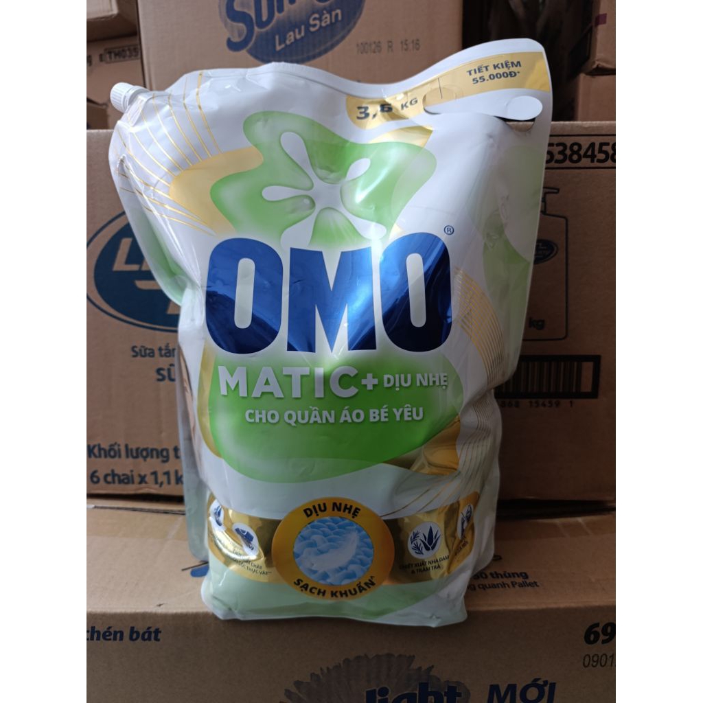 Nước giặt OMO Matic cho Quần áo Bé yêu túi 3.6kg