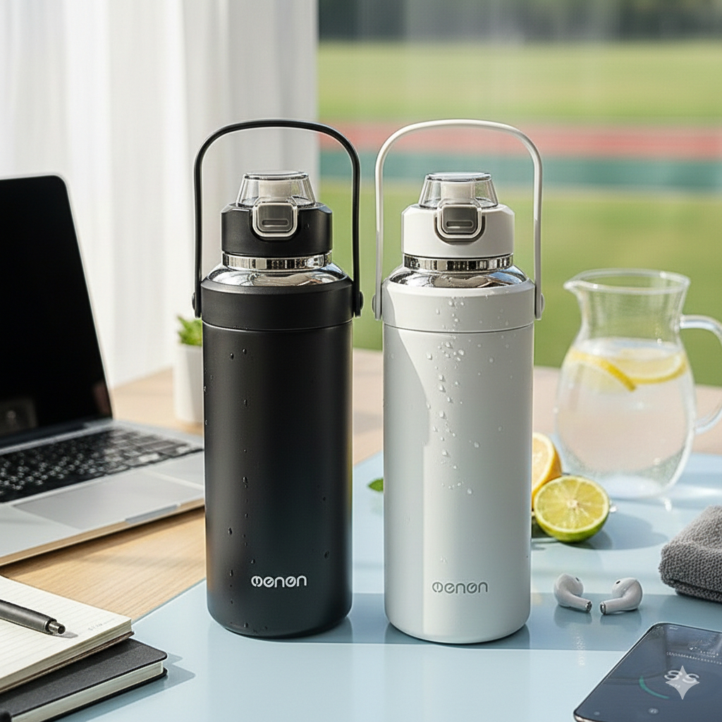 Bình Giữ Nhiệt Thể Thao Có Ống Hút 1500ml INOX 316 Giữ Nhiệt 24 Tiếng - NENON | BigBuy360 - bigbuy360.vn