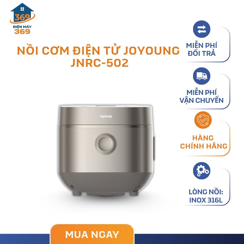 Nồi Cơm Điện Tử Joyoung JNRC-502 – 8 Chức Năng Nấu Linh Hoạt – Màn Hình Cảm Ứng – SMC