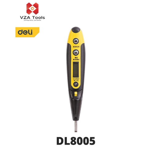 Bút Thử Điện đa năng Deli Chính Hãng 12-250V Model DL8003/DL8005- Nhỏ Gọn-Tiện Lợi-An Toàn Sử Dụng